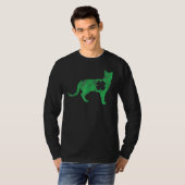 St Patrick's Day Shamrock Cat Irish Catrick's Catt T-Shirt (Vorne ganz)