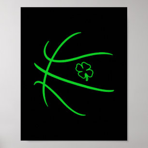 St Patricks Day Shamrock Glücklicher Sketll Irisch Poster