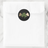St Patricks Day Shamrock Grün Irisch St Patrick Lu Runder Aufkleber (Tasche)