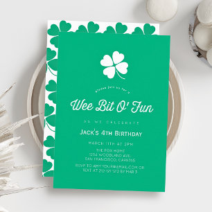 St. Patrick's Day Shamrock Grün Jungen Geburtstag Einladung