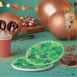 St. Patrick's Day Shamrock Grün Papier Teller
