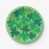 St. Patrick's Day Shamrock Grün Papier Teller (Vorderseite)