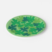 St. Patrick's Day Shamrock Grün Papier Teller (Schrägansicht)