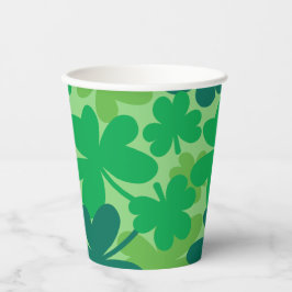 St. Patrick's Day Shamrock Grün Papierbecher