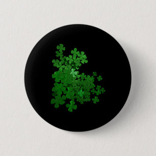 St. Patrick's Day Shamrock Hintergrund T-Shirt Button