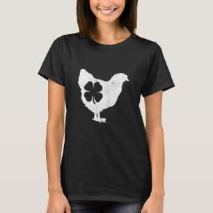 St Patricks Day Shamrock Huhn Henne Vogel Heiliger T-Shirt