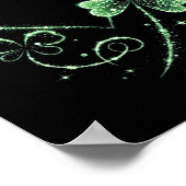 St Patricks Day Shamrock Irisches Herz St Paddys F Poster (Ecke)