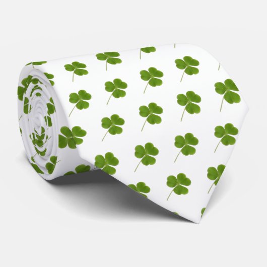 St. Patrick's Day Shamrock Krawatte (Gerollt)