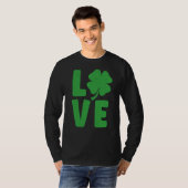 St Patricks Day Shamrock Love T-Shirt (Vorne ganz)