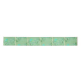 St Patrick's Day Shamrock Misty Green Satinband (Vorderseite)