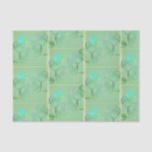St Patrick's Day Shamrock Misty Green Seidenpapier (Vorderseite)