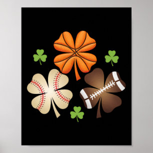 St. Patricks Day Shamrock Sketll Verkauf irische J Poster