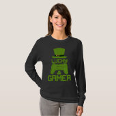 St Patricks Day Shamrock St Patrick Lucky Gamer T-Shirt (Vorne ganz)