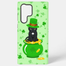 St. Patrick's Day Shamrock Topf des Goldes schwarz