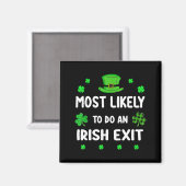 St. Patricks Day Shamrock wahrscheinlich irischer Magnet (Vorderseite/Rückseite)