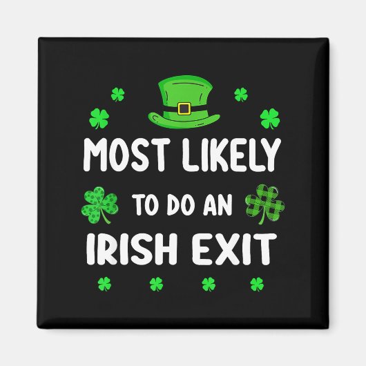 St. Patricks Day Shamrock wahrscheinlich irischer Magnet (Vorne)
