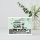 St. Patrick's Day Shamrocker Omnibus Post Card Postkarte (Stehend Vorderseite)