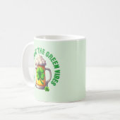 St. Patrick's Day Shamrockin' the Green Vibes Kaffeetasse (Vorderseite Links)
