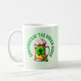 St. Patrick's Day Shamrockin' the Green Vibes Kaffeetasse