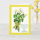 St. Patrick's Day Shamrocks for Newlyweds Karte (Gelbe Blume)