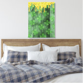 St. Patrick's Day Shamrocks Glitter Gold Drips Leinwanddruck (Insitu (Schlafzimmer))