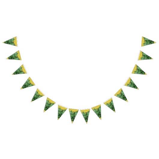 St. Patrick's Day Shamrocks Glitter Gold Drips Wimpelkette (Alle)