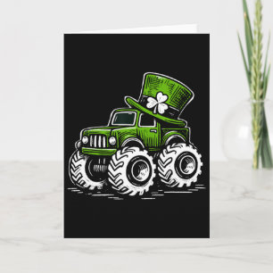 St Patricks Day Shamrocks Monster Truck Karte