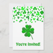 St. Patrick's Day Shamrocks Personalisierte Flach Einladung (Vorderseite)
