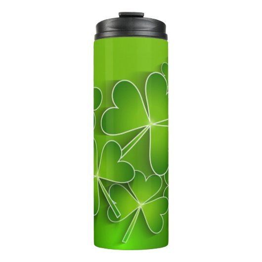 St. Patricks Day Shamrocks Thermosbecher (Vorderseite)