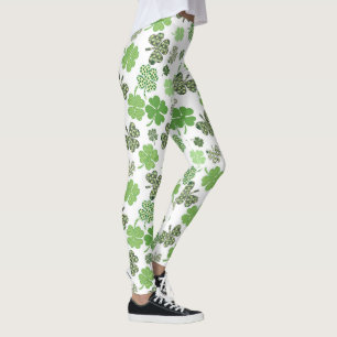St. Patricks Day Shamrocks und Klee Leggings