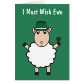 St. Patrick's Day Sheep Wish Ewe Funny Personalize (Vorne)