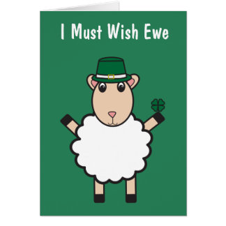 St. Patrick's Day Sheep Wish Ewe Funny Personalize