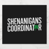 St. Patrick's Day Shenanigan Coordinator Bierflaschenetikett (Einzelnes Label)