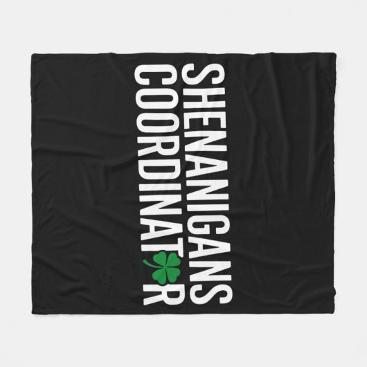 St. Patrick's Day Shenanigan Coordinator Fleecedecke (Vorderseite (Horizontal))