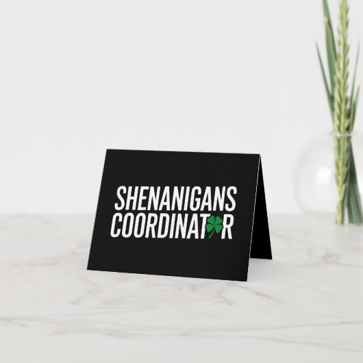 St. Patrick's Day Shenanigan Coordinator Karte (Vorderseite)