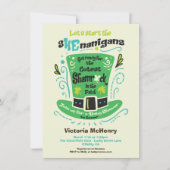 St Patrick's Day Shenanigans Baby Shower Invitati Einladung (Vorderseite)