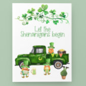 St. Patrick's Day Shenanigans Begin Truck Gnomes Postkarte