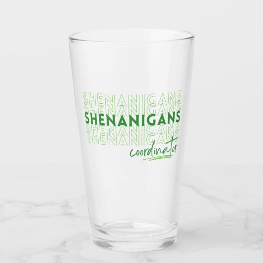 St Patrick's Day Shenanigans Coordinator Glas (Vorderseite)