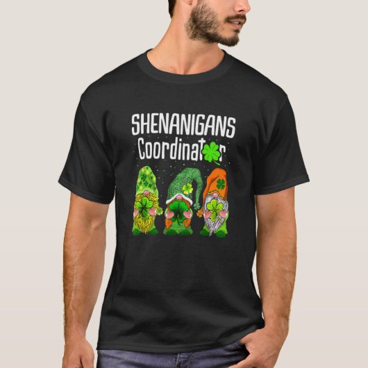 St Patricks Day Shenanigans Coordinator Gnomes Gre T-Shirt (Vorderseite)