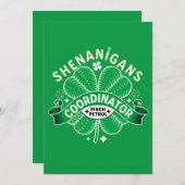 St Patricks Day - Shenanigans-Koordinator Einladung (Vorne/Hinten)