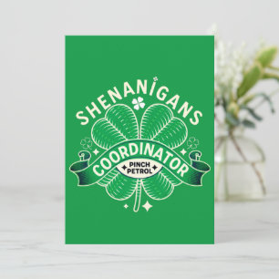 St Patricks Day - Shenanigans-Koordinator Feiertagskarte