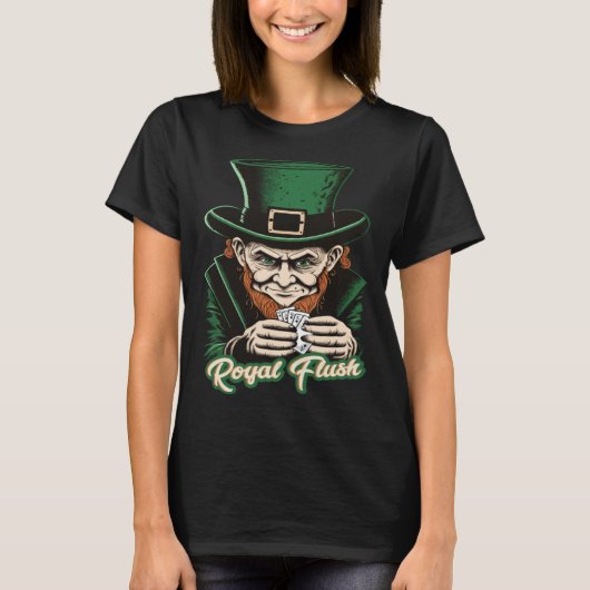 St Patricks Day Shenanigans shamrock poker leprech T-Shirt (Vorderseite)