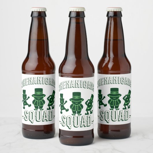 ST PATRICK'S DAY - SHENANIGANS SQUAD BIERFLASCHENETIKETT (Flaschen)