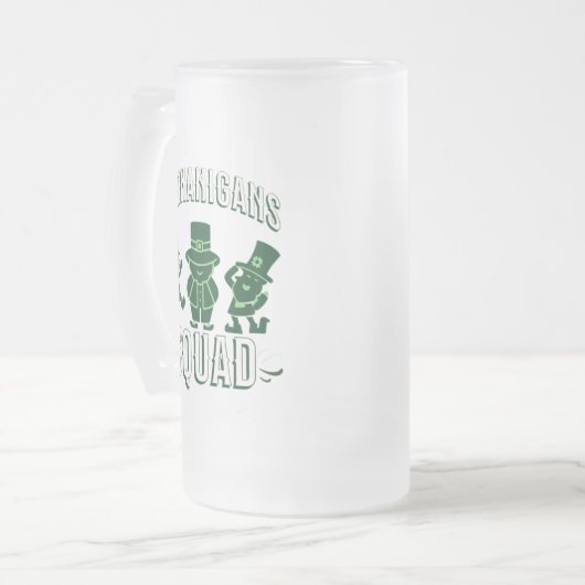 ST PATRICK'S DAY - SHENANIGANS SQUAD MATTGLAS BIERGLAS (Vorderseite Links)