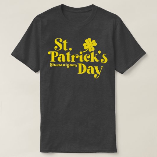 St Patricks Day Shenanigans Vintager Goldtext T-Shirt (Design vorne)