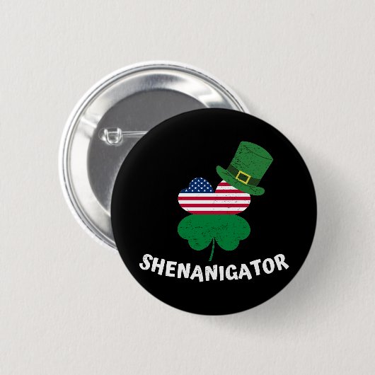 St. Patrick's Day Shenanigator Button (Vorne & Hinten)