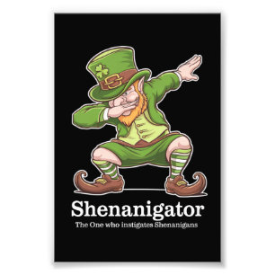 St Patricks Day Shenanigator Dabbing Kobold Fotodruck