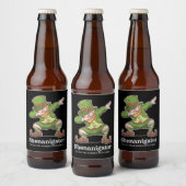 St Patricks Day Shenanigator Dabbing Leprechaun Bierflaschenetikett (Flaschen)