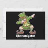 St Patricks Day Shenanigator Dabbing Leprechaun Einladung (Vorderseite)
