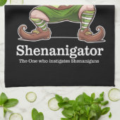 St Patricks Day Shenanigator Dabbing Leprechaun Geschirrtuch (Gefaltet)